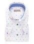 John Miller Floral Fantasy Sleeve 7 Shirt White-Blue