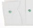 John Miller Green Contrasted Plain White Overhemd Wit