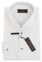 John Miller Green Contrasted Plain White Shirt