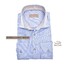 John Miller Hexagonal Collar Slim Fit Longer Sleeve Overhemd Licht Blauw