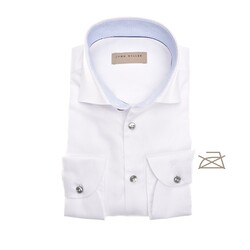 John Miller Hexagonal Collar Tailored Fit Shirt White-Blue