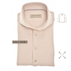 John Miller Hyperstretch Performance Button Poloshirt Light Brown