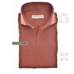 John Miller Hyperstretch Performance V-Neck Polo Donker Oranje