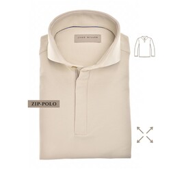 John Miller Hyperstretch Performance Zipper Polo Sandy