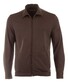 John Miller Hyperstretch Zipper Overshirt Dark Brown Melange