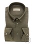 John Miller Linen Mix Button-Down Tailored Fit Overhemd Donker Groen