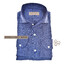 John Miller Linen Weave Slim Fit Longer Sleeve Overhemd Midden Blauw