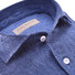 John Miller Linen Weave Slim Fit Longer Sleeve Overhemd Midden Blauw
