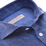 John Miller Linen Weave Slim Fit Overhemd Donker Blauw