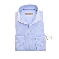 John Miller Linen Weave Slim Fit Shirt Light Blue
