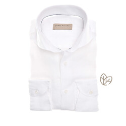 John Miller Linen Weave Tailored Fit Shirt White