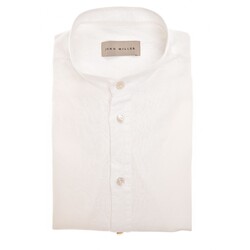 John Miller Loose Solid Color Cotton Linnen Overhemd Antiekwit
