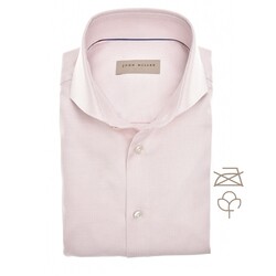 John Miller Luxury Cotton Non-Iron Fine-Structure Overhemd Licht Roze