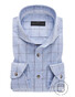John Miller Luxury Dress Check Overhemd Midden Blauw
