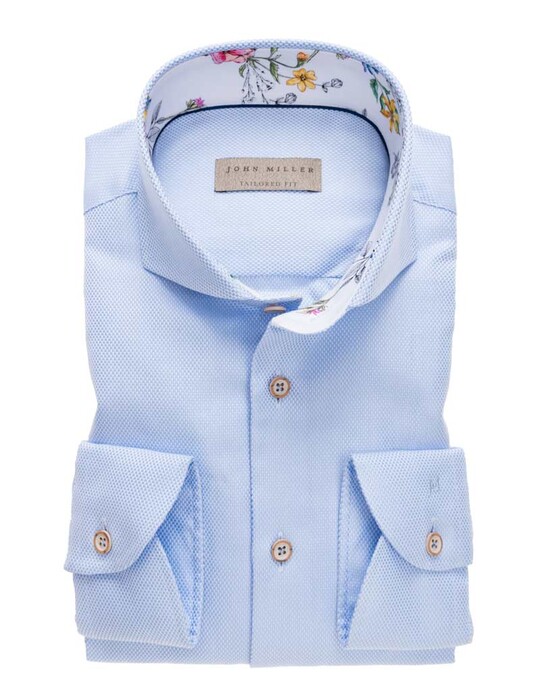 John Miller Luxury Faux Uni Overhemd Licht Blauw