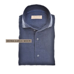 John Miller Luxury Linen Overhemd Navy