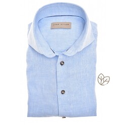 John Miller Luxury Pure Linen Overhemd Licht Blauw