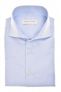 John Miller Luxury Solid Color Cotton Non-Iron Shirt Light Blue