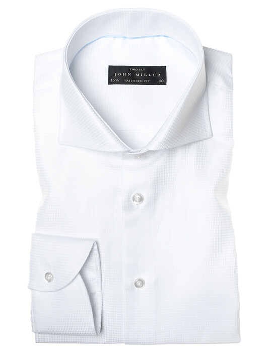 John Miller Luxury Structured Overhemd Wit