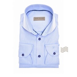 John Miller Luxury Two-Ply Cotton Cutaway Collar Overhemd Licht Blauw