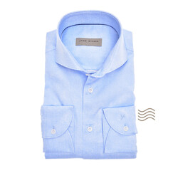 John Miller Melanged Uni Tailored Fit Overhemd Licht Blauw