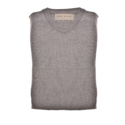 John Miller Merino R-Neck Trui Licht Bruin