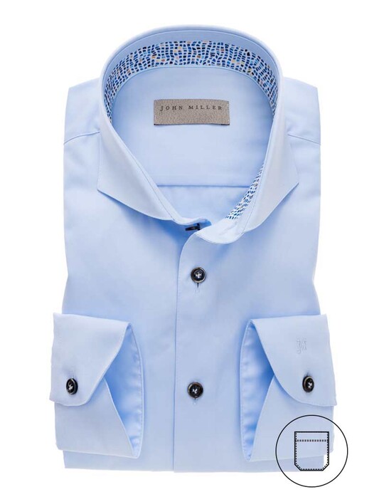John Miller Modern Cutaway Cotton Shirt Light Blue