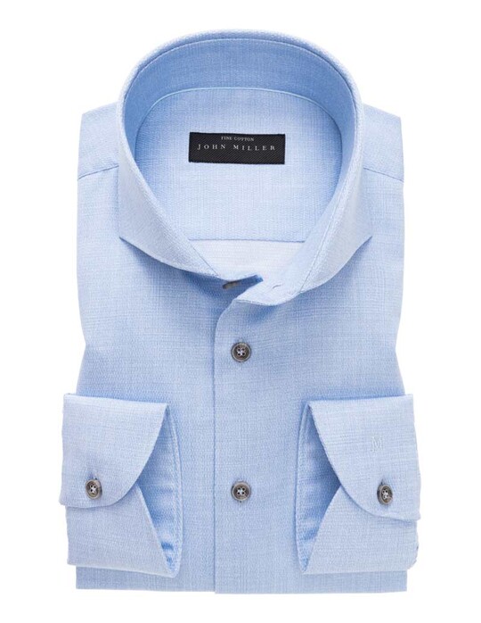 John Miller Modern Fine Cotton Shirt Light Blue