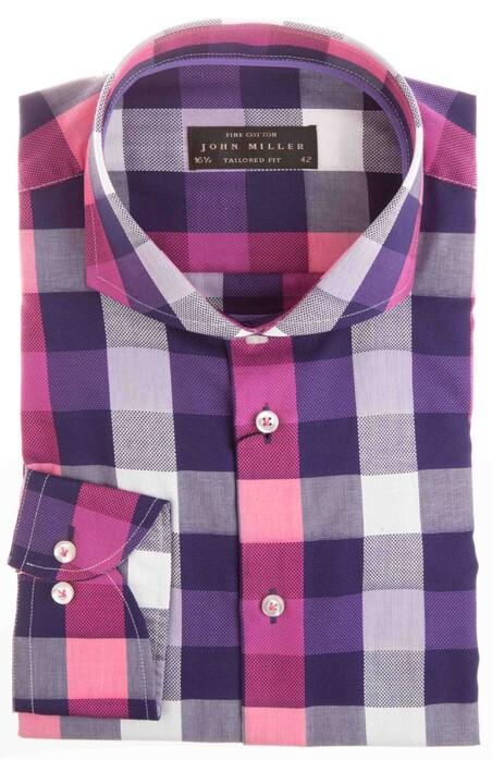 John Miller Multicolor Check Overhemd Roze