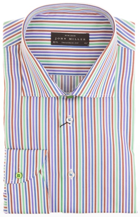 John Miller Multicolor Stripe Overhemd