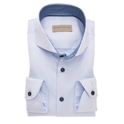 John Miller Pattern Contrast Cutaway Tailored Fit Shirt Light Blue
