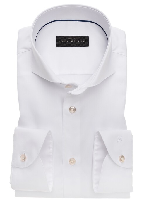 John Miller Plain Cotton Stretch Shirt White