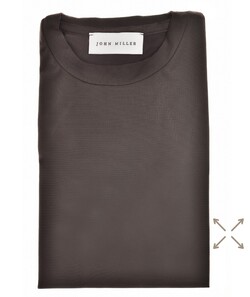 John Miller Plain Hyperstretch Comfort T-Shirt Dark Brown Melange