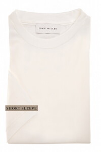 John Miller Round Neck Solid Color Short Sleeve Cotton Jersey T-Shirt Antiekwit