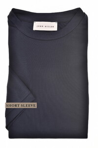 John Miller Round Neck Solid Color Short Sleeve Cotton Jersey T-Shirt Dark Evening Blue