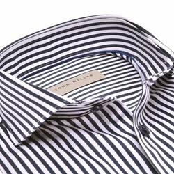 John Miller Slim Bengal Stripe Overhemd Navy