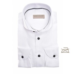 John Miller Slim Birdseye Pattern Shirt White
