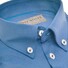 John Miller Slim Casual Button Down Short Sleeve Hyperstretch Poloshirt Mid Blue