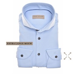 John Miller Slim Hyperstretch Longer Sleeve Overhemd Licht Blauw