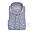 John Miller Slim Hyperstretch Pattern Overhemd Donker Blauw