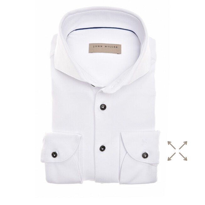 John Miller Slim Hyperstretch Uni Shirt White