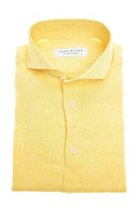 John Miller Slim Pure Linnen Shirt Light Yellow