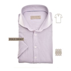 John Miller Slim Solid Color Short Sleeve Tricot Polo Pastel Lila