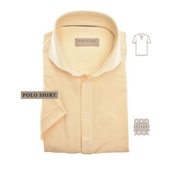 John Miller Slim Solid Color Short Sleeve Tricot Polo Pastel Yellow