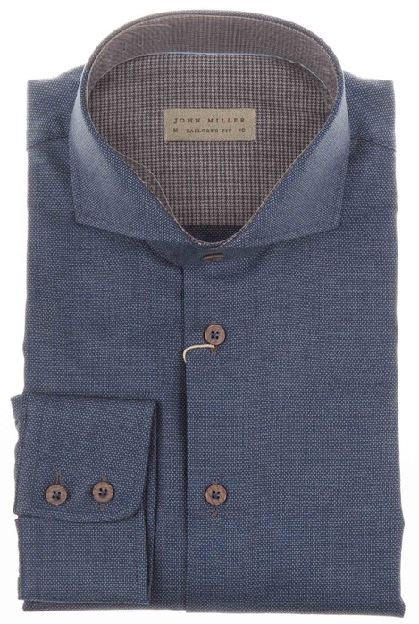 John Miller Soft Cotton Faux-Uni Shirt Navy