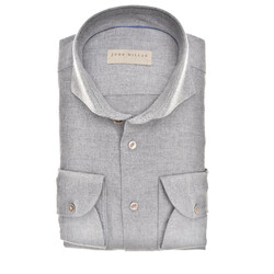 John Miller Soft Twill Cutaway Tailored Fit Shirt Light Grey