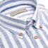 John Miller Striped Button Down Contrast Buttons Overhemd Donker Blauw