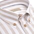 John Miller Striped Button Down Contrast Buttons Overhemd Licht Bruin