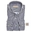 John Miller Striped Hyperstretch Tailored Fit Overhemd Donker Blauw