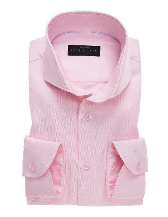 John Miller Structure Uni Cutaway Tailored Fit Shirt Mid Pink